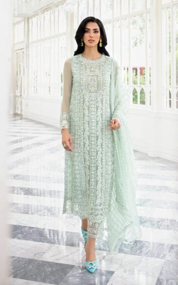 LIANA - Mint Green Party Wear Salwar Kameez Dress