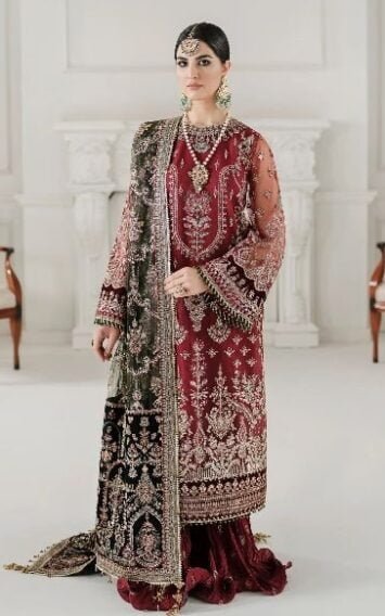 CHANTELLE Maroon Formal Collection Net