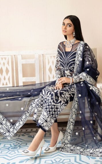 DARA - Pakistani Wedding Dresses Blue Partywear Engagement Guest Outfits 3 ebcollection 1 22