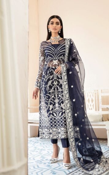 DARA - Pakistani Wedding Dresses Blue Partywear Engagement Guest Outfits 1 ebcollection 2 22