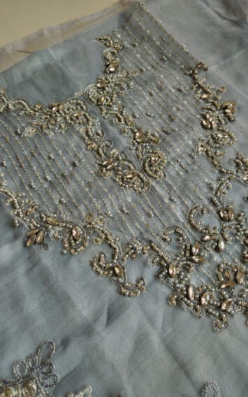 Ice Blue Long Shirt Pakistani Guests Party wear Wedding Edition Outfit 6 ebcollection 3 24