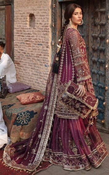 Reshma Jee - Plum Sharara Zarlish Pakistani Wedding Festive 7 ebcollection 3 8