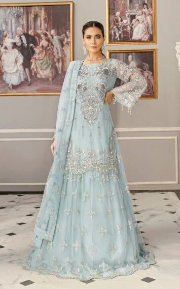 PHLOX Pakistani Wedding Dresses Shirt Lehenga Style Dress