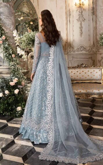Maria B Mbroidered Ice Blue Maxi Wedding Collection 3 ebcollection.online 1 3