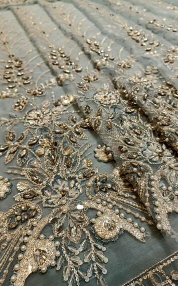 Maria B Mbroidered Ice Blue Maxi Wedding Collection 14 ebcollection.online 11