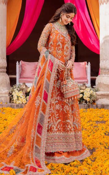 Kanwal Malik Burnt Orange Angrakha Sharara Style - Mina 3 ebcollection.online 2 1