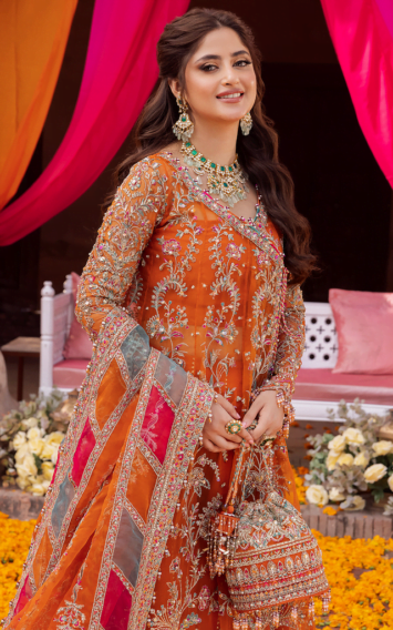 Kanwal Malik Burnt Orange Angrakha Sharara Style - Mina 4 ebcollection.online 3 1
