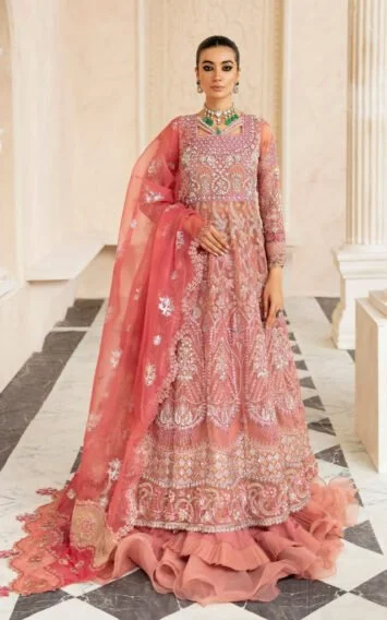 PAREEZAH Pink Maxi Elaf Formal Collection Celebrations