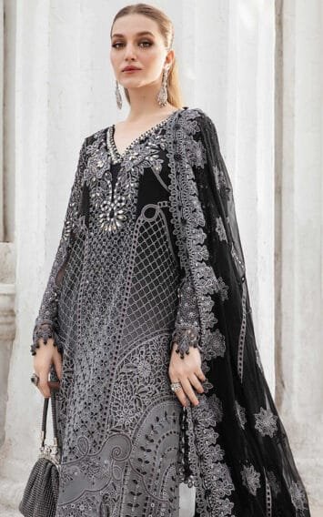 Maria B Chiffon MPC-101 - Pakistani Wedding Dresses 3 Maria B Chiffon EB Collection 10