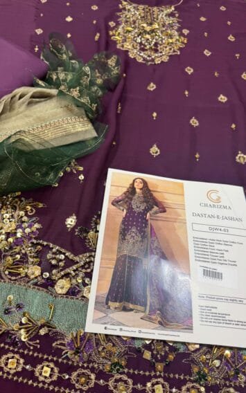 Purple Chiffon Dress Wedding Edition - Luxury Party Wear - Pakistani Wedding Dresses 5 IMG 5127