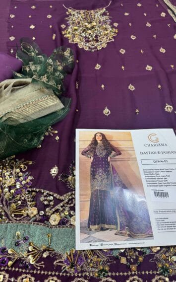 Purple Chiffon Dress Wedding Edition - Luxury Party Wear - Pakistani Wedding Dresses 6 IMG 5129