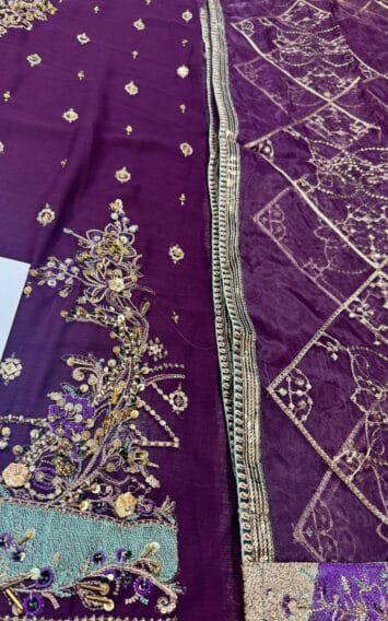 Purple Chiffon Dress Wedding Edition - Luxury Party Wear - Pakistani Wedding Dresses 7 IMG 5134
