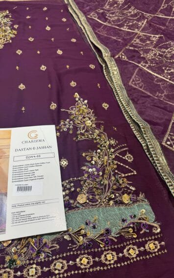 Purple Chiffon Dress Wedding Edition - Luxury Party Wear - Pakistani Wedding Dresses 8 IMG 5136
