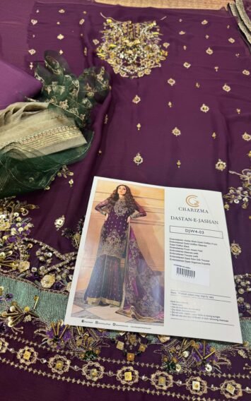 Purple Chiffon Dress Wedding Edition - Luxury Party Wear - Pakistani Wedding Dresses 9 IMG 5137