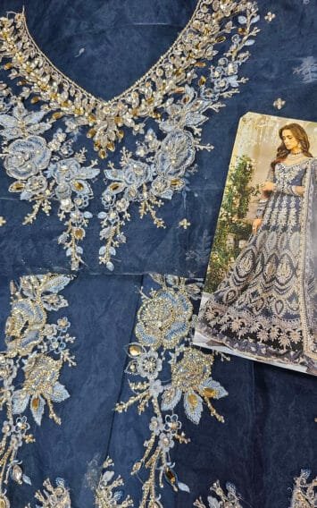 Dull Blue Dress Wedding Edition - Luxury Party Wear - Pakistani Wedding Dresses 5 BD 2901 EB Collection 8