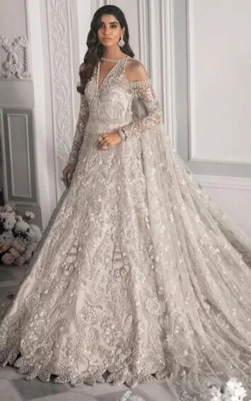 Ash White Wedding Edition - Luxury Pakistani Clothes - Pakistani Wedding Dresses